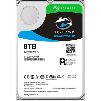 Ổ Cứng Camera Seagate Skyhawk AI 8TB 7200RPM SATA 3 256MB Cache (ST8000VE001)