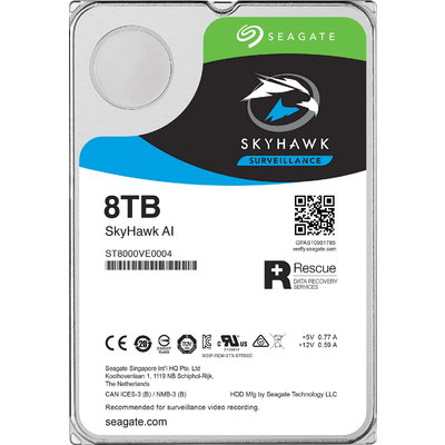Ổ Cứng Camera Seagate SkyHawk AI 8TB SATA 7200RPM 256MB Cache 3.5" (ST8000VE0004)