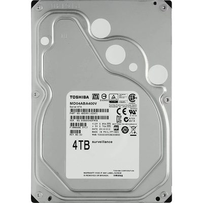 Ổ Cứng Camera Toshiba Surveillance 4TB SATA 5400RPM 128MB Cache 3.5" (MD04ABA400V)