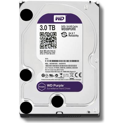 Ổ Cứng Camera WD Purple 3TB SATA 5400RPM 64MB Cache 3.5" (WD30PURX)