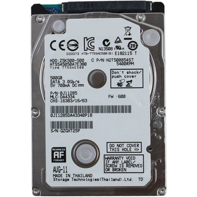 Ổ Cứng HDD 2.5" HGST Travelstar Z5K500 500GB SATA 5400RPM 16MB Cache (0J11285)