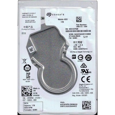 Ổ Cứng HDD 2.5" Seagate 1TB SATA 5400RPM 128MB Cache (1RK172-030)