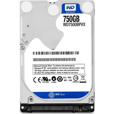 Ổ Cứng HDD 2.5-Inch Western Digital Blue 750GB SATA 5400RPM 8MB Cache (WD7500BPVX)
