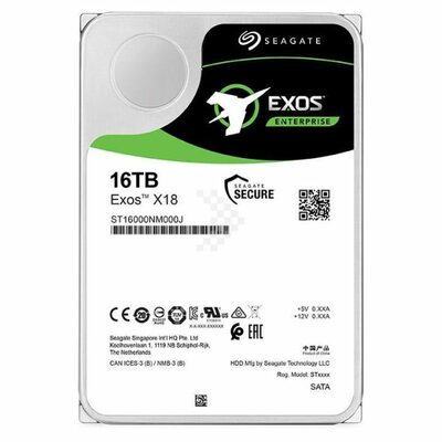 Ổ Cứng HDD 3.5" Seagate Exos X18 SATA 16TB 7200RPM 256MB (ST16000NM000J)