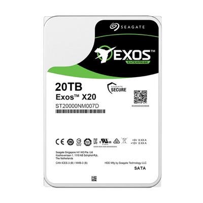 Ổ Cứng HDD 3.5" Seagate Exos X20 SATA 20TB 7200RPM 256MB (ST20000NM007D)