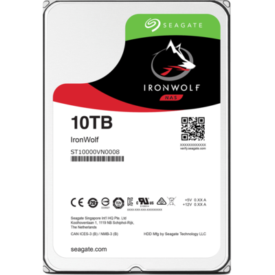 Ổ Cứng HDD 3.5" Seagate IronWolf 10TB NAS SATA 7200RPM 256MB Cache (ST10000VN000)