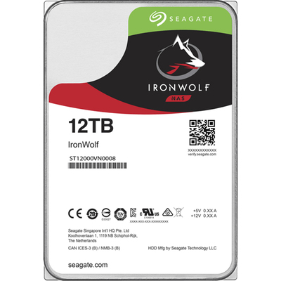 Ổ Cứng HDD 3.5" Seagate IronWolf 12TB NAS SATA 7200RPM 256MB Cache (ST12000VN0008)