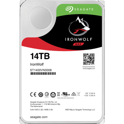 Ổ Cứng HDD 3.5" Seagate IronWolf 14TB NAS SATA 7200RPM 256MB Cache (ST14000VN0008)