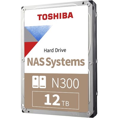 Ổ Cứng HDD 3.5" Toshiba N300 12TB NAS SATA 7200RPM 256MB Cache (HDWG21CUZSVA)