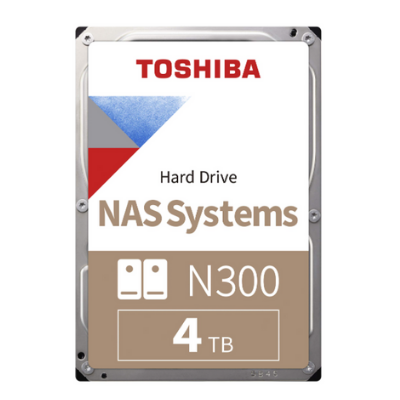 Ổ Cứng HDD 3.5" Toshiba N300 4TB NAS SATA 7200RPM 256MB (HDWG440UZSVA)