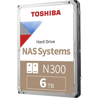Ổ Cứng HDD 3.5" Toshiba N300 6TB NAS SATA 7200RPM 256MB Cache (HDWG160UZSVA)