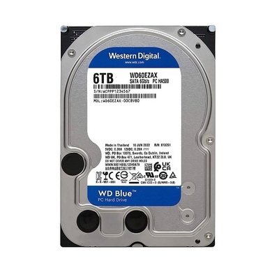 Ổ Cứng HDD 3.5" WD Blue 6TB SATA 5400RPM 64MB Cache (WD60EZAX)