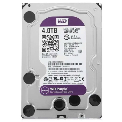 Ổ Cứng HDD 3.5" WD Purple 4TB 5400RPM SATA 256MB Cache (WD42PURU)