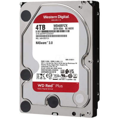 Ổ Cứng HDD 3.5" WD Red Plus 4TB SATA 5400RPM 64MB Cache (WD40EFZX)