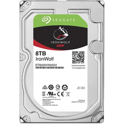 Ổ Cứng HDD 3.5-Inch Seagate IronWolf 8TB SATA NAS 7200RPM 256MB Cache (ST8000VN0022)