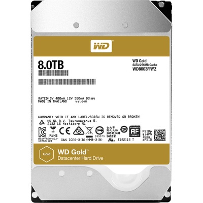 Ổ Cứng HDD 3.5-Inch Western Digital Gold 8TB SATA 7200RPM 128MB Cache (WD8003FRYZ)