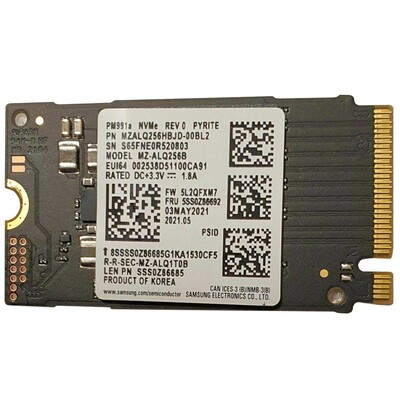 Ổ Cứng SSD SAMSUNG 256GB NVMe M.2 PCIe 2242 (PM991/ PM991a)