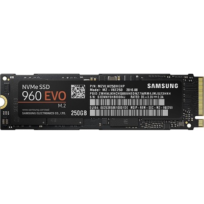 Ổ Cứng SSD SAMSUNG 960 EVO 250GB NVMe M.2 PCIe Gen 3 x4 512MB Cache (MZ-V6E250BW)