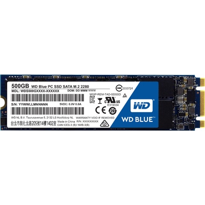 Ổ Cứng SSD Western Digital Blue 500GB SATA M.2 2280 (WDS500G1B0B)