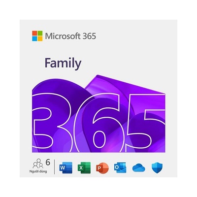 Phần Mềm Ứng Dụng Microsoft 365 Family English APAC Subscr 1YR Medialess FY25H2 (EP2-36878)