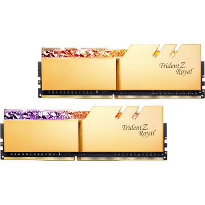 Ram Desktop G.Skill Trident Z Royal RGB Gold 16GB (2x8GB) DDR4 3000MHz (F4-3000C16D-16GTRG)