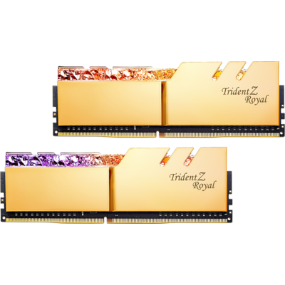 Ram Desktop G.Skill Trident Z Royal RGB Gold 16GB (2x8GB) DDR4 3200MHz (F4-3200C16D-16GTRG)