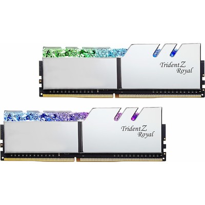 Ram Desktop G.Skill Trident Z Royal RGB Silver 16GB (2x8GB) DDR4 3600MHz (F4-3600C18D-16GTRS)