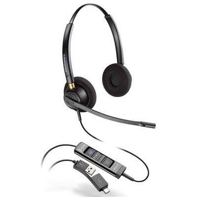 Tai Nghe Có Dây Plantronics Poly EncorePro 525 Microsoft Teams Certified Stereo with USB-A Headset (783R2AA)