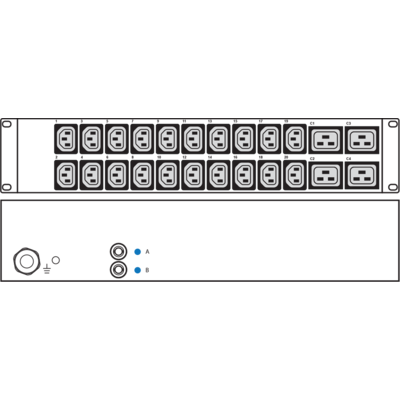 Thanh Nguồn PDU Austin Hughes InfraPower 20 C13 Outlets + 4 C19 Outlets 16A 230V 2U (H20C13/4C19-16A/F_EN/3B-1)