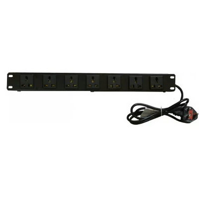 Thanh Nguồn PDU EKORACK 12 ổ cắm C13, tổng 32A, phích cắm Công nghiệp, MCB (ERP-312-C32-M)