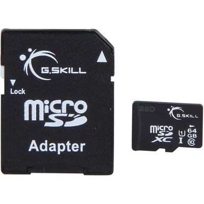 Thẻ Nhớ G.Skill 64GB microSDXC UHS-I Class 10 - SD Adapter (FF-TSDXC64GA-U1)