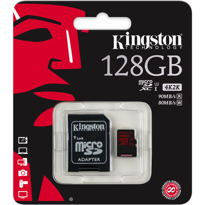 Thẻ Nhớ Kingston 128GB microSDXC Gold UHS-I U3 Speed Class 3 + SD Adapter (SDCA3/128GB)