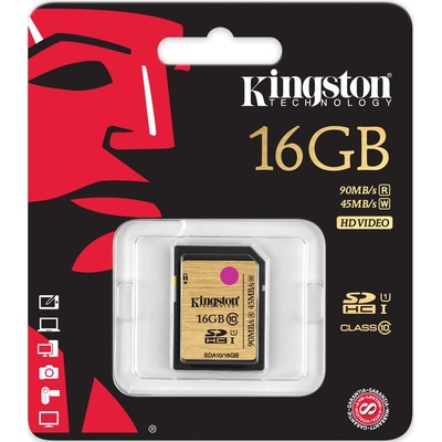 Thẻ Nhớ Kingston 16GB SDHC UHS-I Class 10 (SDA10/16GB)