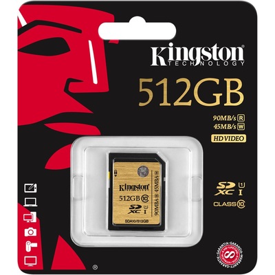 Thẻ Nhớ Kingston 512GB SDXC UHS-I Class 10 (SDA10/512GB)
