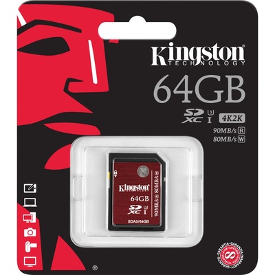 Thẻ Nhớ Kingston 64GB SDXC UHS-I Speed Class 3 (SDA3/64GB)