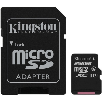 Thẻ Nhớ Kingston Canvas Select 256GB microSHXC UHS-I Class 10 + SD Adapter (SDCS/256GB)