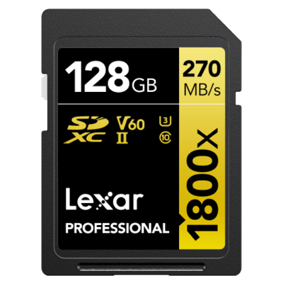 Thẻ Nhớ Lexar 1800x 128GB SDXC UHS-II U3 V60 (LSD1800128G-BNNNG)