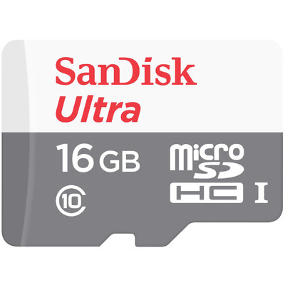 Thẻ Nhớ Sandisk Ultra 16GB microSDHC UHS-I Class 10 (SDSQUNS-016G-GN3MN)