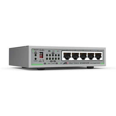 Thiết Bị Chuyển Mạch Allied Telesis Unmanaged 5-Port Gigabit Ethernet (AT-GS910/5E)