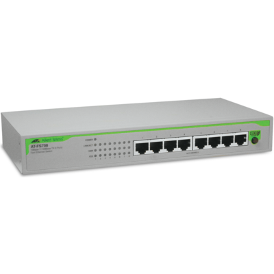 Thiết Bị Chuyển Mạch Allied Telesis Unmanaged 8-Port Fast Ethernet (AT-FS708)