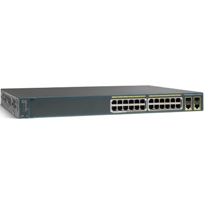 Thiết Bị Chuyển Mạch Cisco Catalyst 2960 Plus 24 10/100 (8 PoE) + 2 T/SFP LAN Lite (WS-C2960+24LC-S)