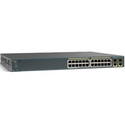 Thiết Bị Chuyển Mạch Cisco Catalyst 2960 Plus 24 10/100 PoE + 2 T/SFP   LAN Base(WS-C2960+24PC-L)