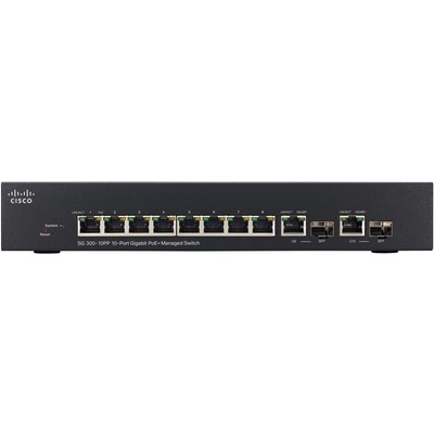 Thiết Bị Chuyển Mạch Cisco Managed SG300-10PP 10-Port Gigabit PoE+ (SG300-10PP-K9-EU)