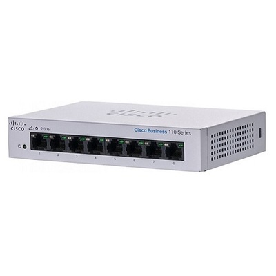 Thiết Bị Chuyển Mạch Cisco SB CBS110 Unmanaged 8-port GE, Desktop, Ext PS (CBS110-8T-D-EU)