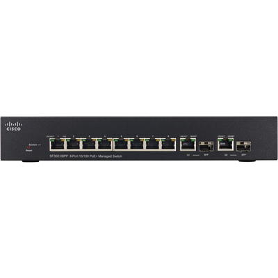 Thiết Bị Chuyển Mạch Cisco SF302-08PP 8-Port 10/100 PoE+ Managed Switch (SF302-08PP-K9-EU)