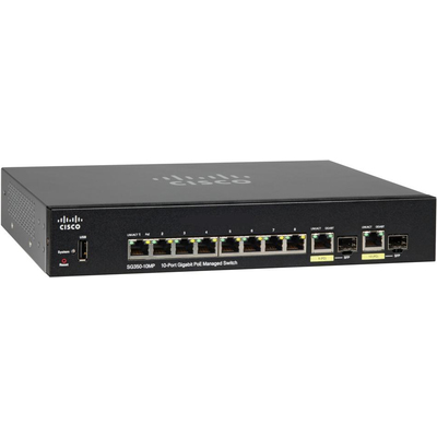 Thiết Bị Chuyển Mạch Cisco SG350-10MP 10-Port Gigabit PoE Managed Switch (SG350-10MP-K9-EU)