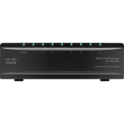 Thiết Bị Chuyển Mạch Cisco Smart SG200-08P 8-Port Gigabit POE (SLM2008PT-EU)