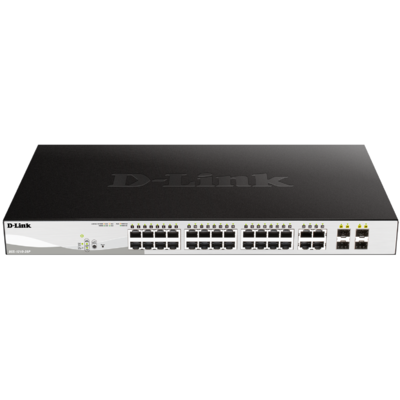 Thiết Bị Chuyển Mạch D-Link  24-port UTP 10/100/1000Mbps (POE) + 4P 1G SFP (DGS-1210-28MP)
