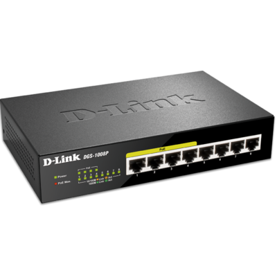 Thiết Bị Chuyển Mạch D-Link 8-Port Gigabit Metal Desktop Switch with 4 PoE Ports (DGS-1008P)