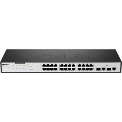 Thiết Bị Chuyển Mạch D-Link Unmanaged Rackmount 24-Port Fast Ethernet + 2-Port Gigabit (DES-1026G)